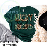Lucky & Blessed DTF Transfer