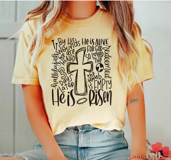He is risen Screen Print Transfer