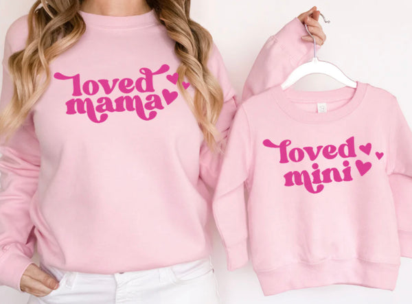 Loved mama/mini Print Transfer