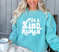 Be a kind human Screen Print Transfer