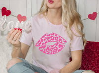 Cheetah lips Screen Print Transfer