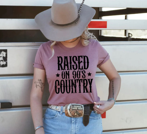 Raised on 90s country Screen Print Transfer