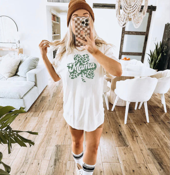 Clover mama Screen Print Transfer