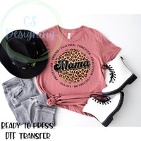 Leopard mama DTF Transfer