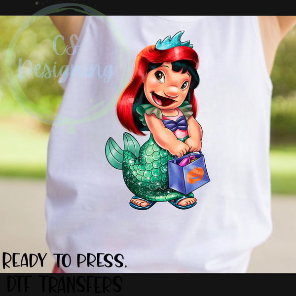 Lilo mermaid DTF Transfer