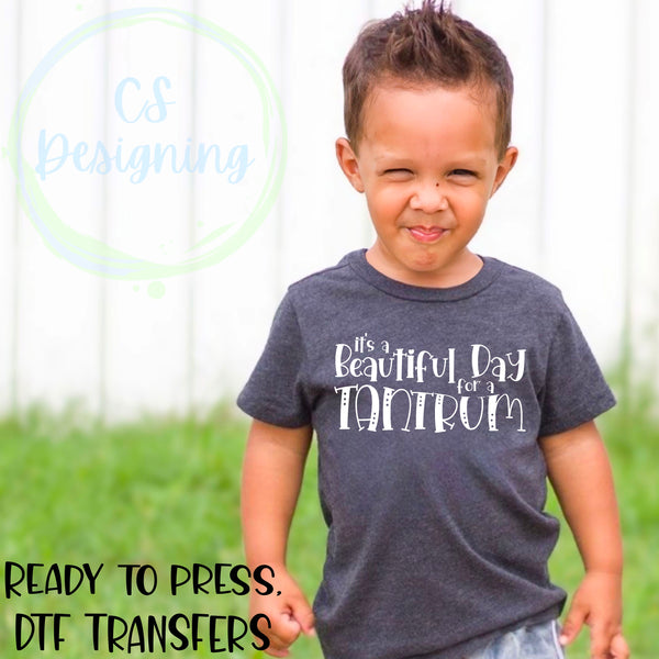 Beautiful day for a tantrum DTF Transfer