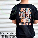 Jesus loves me DTF Transfer