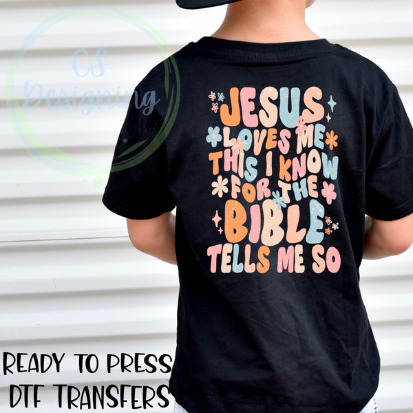 Jesus loves me DTF Transfer