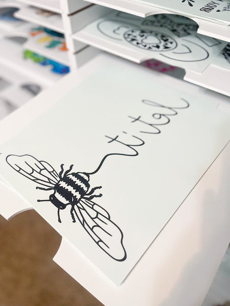 Let it bee Screen Print Transfer