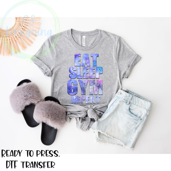 Eat sleep gym repeat DTF Transfer