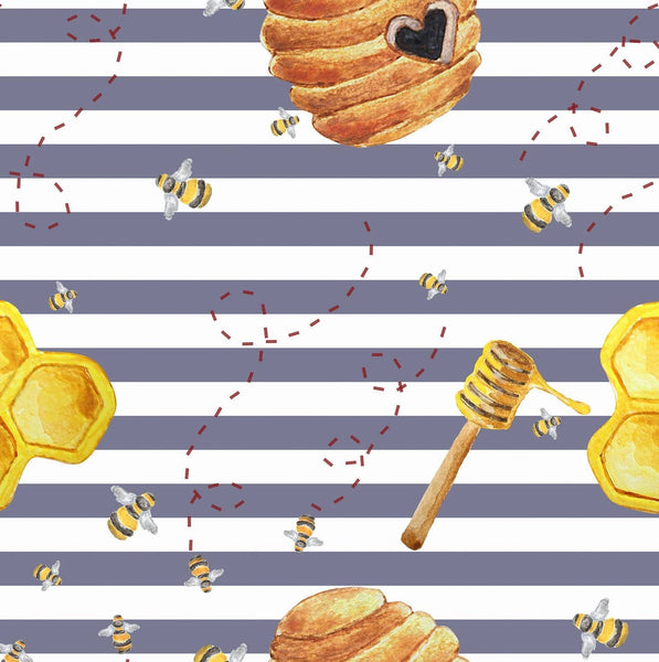 Bees on stripes